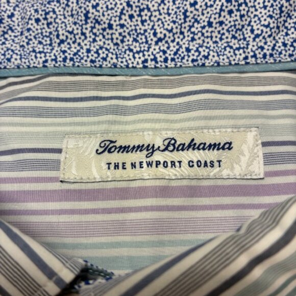 Tommy Bahama Men's The Newport Coast 3XB Stripe Long Sleeve Shirt Contrast Cuff - Picture 3 of 8